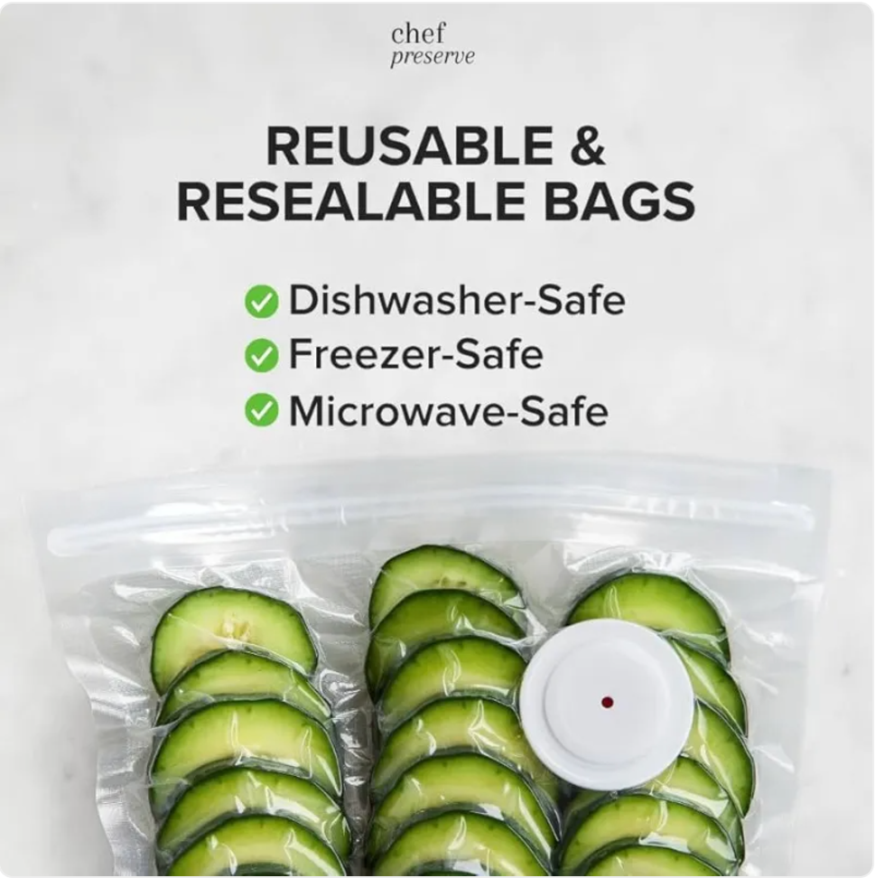 Extra Chef Preserve™ Reusable Vacuum Seal Bags